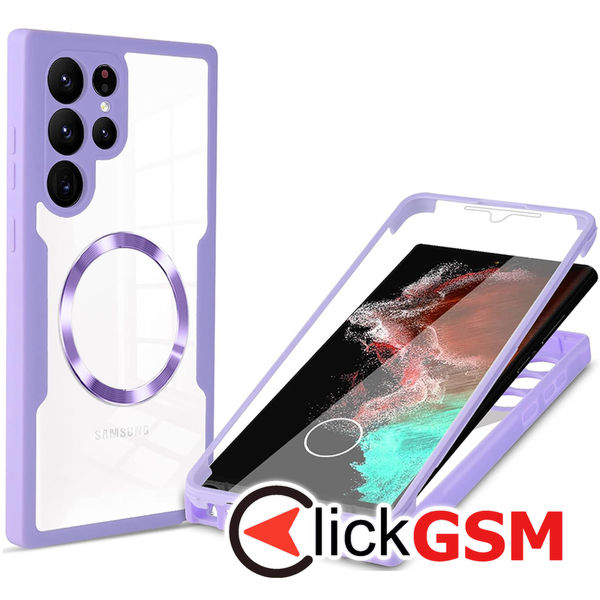 Techsuit - ColorVerse 360 MagSafe Series + Screen Protector - Samsung Galaxy S23 Ultra - Purple