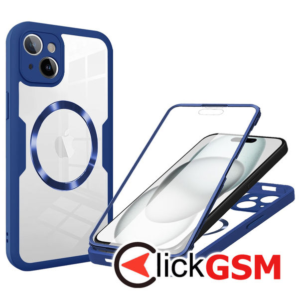 Techsuit - ColorVerse 360 MagSafe Series + Screen Protector - iPhone 15 - Blue