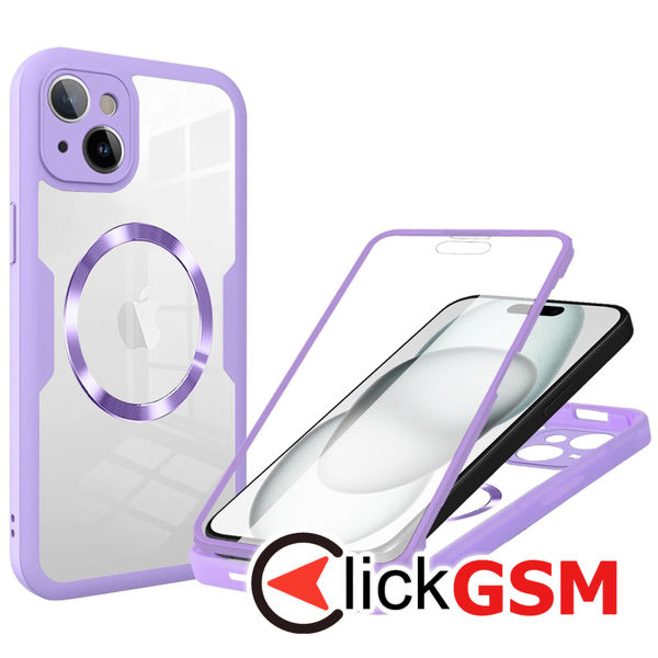 Techsuit - ColorVerse 360 MagSafe Series + Screen Protector - iPhone 15 - Purple