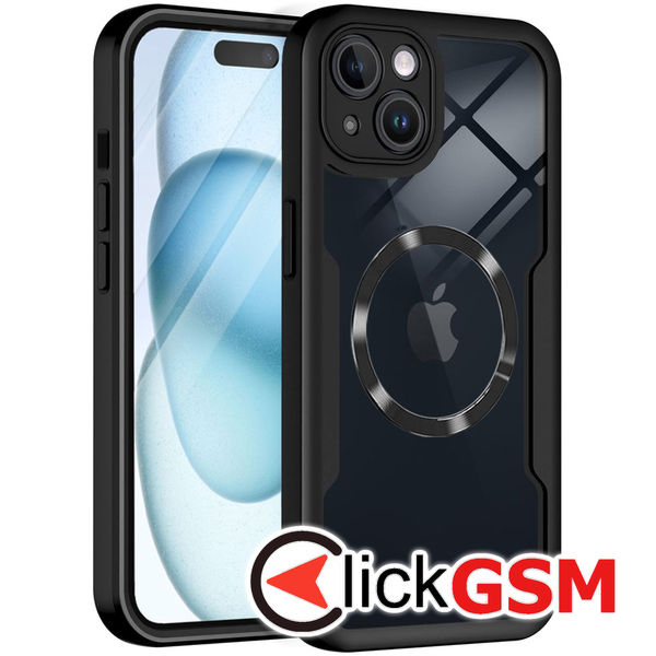 Techsuit - ColorVerse 360 MagSafe Series + Screen Protector - iPhone 15 Plus - Black