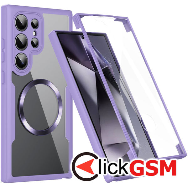 Techsuit - ColorVerse 360 MagSafe Series + Screen Protector - Samsung Galaxy S24 Ultra - Purple