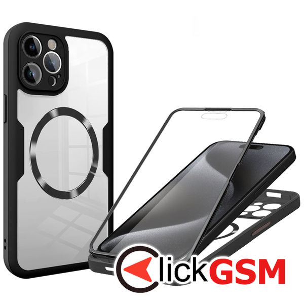 Techsuit - ColorVerse 360 MagSafe Series + Screen Protector - iPhone 16 Pro - Black