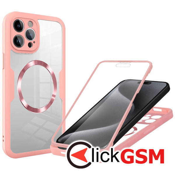 Techsuit - ColorVerse 360 MagSafe Series + Screen Protector - iPhone 16 Pro - Pink