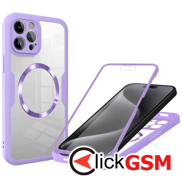 Techsuit - ColorVerse 360 MagSafe Series + Screen Protector - iPhone 16 Pro - Purple