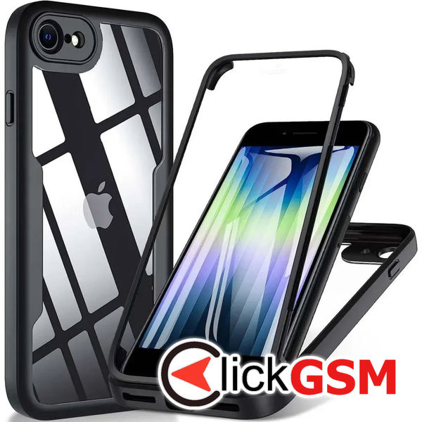 Techsuit - ColorVerse 360 Series + Screen Protector - iPhone 7 / 8 / SE 2, SE 2020 / SE 3, SE 2022 - Black