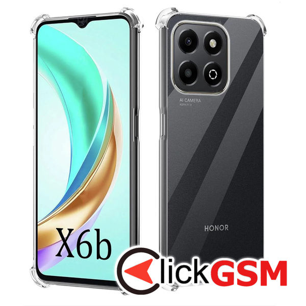 Techsuit - Shockproof Clear Silicone - Honor X6b - Clear