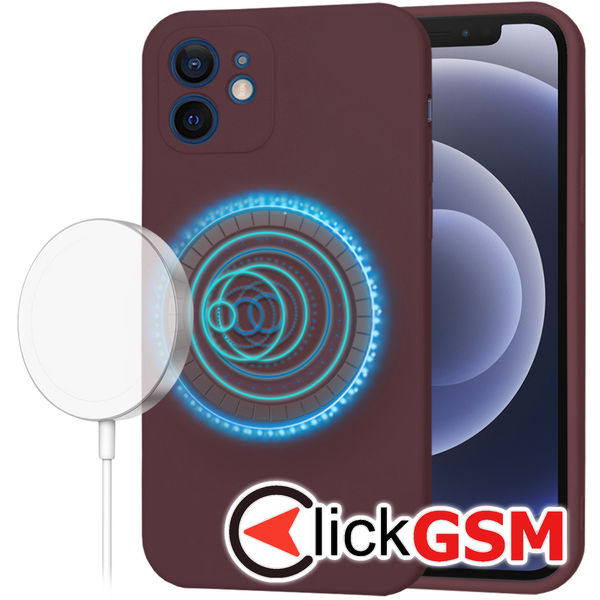Techsuit - SoftFlex MagSafe - iPhone 12 - Plum Red