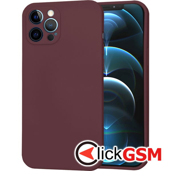 Techsuit - SoftFlex MagSafe - iPhone 12 Pro Max - Plum Red