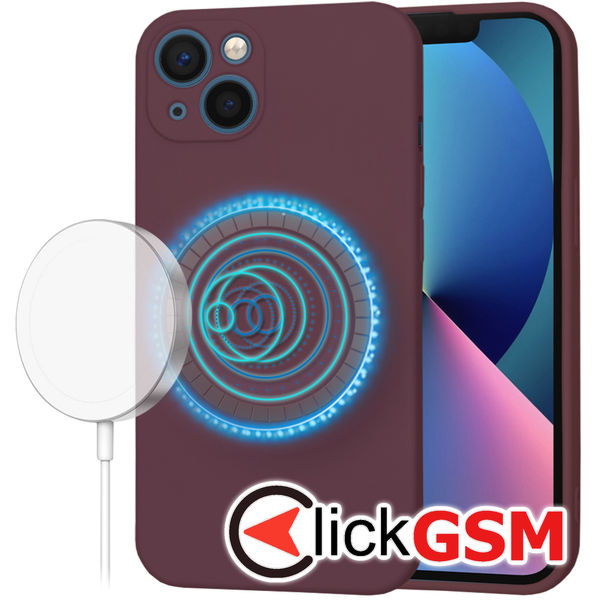 Techsuit - SoftFlex MagSafe - iPhone 13 - Plum Red