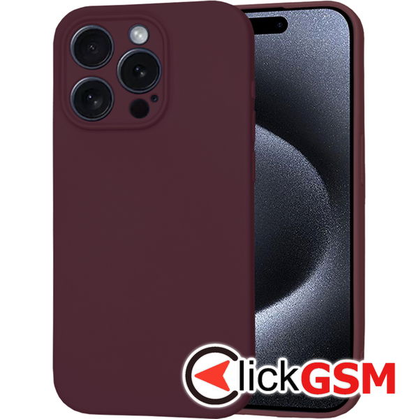 Techsuit - SoftFlex MagSafe - iPhone 15 Pro - Plum Red