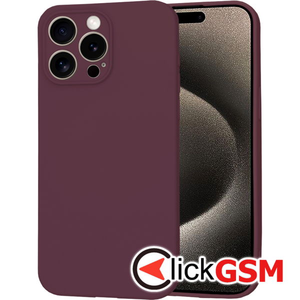 Techsuit - SoftFlex MagSafe - iPhone 15 Pro Max - Plum Red