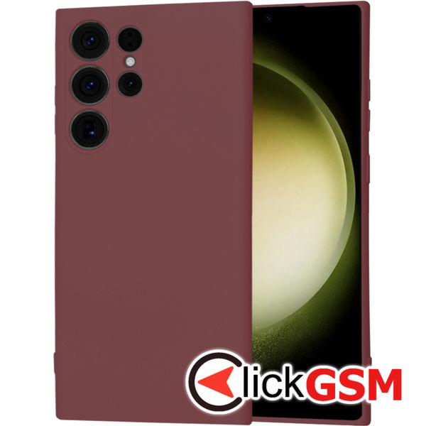 Techsuit - SoftFlex MagSafe - Samsung Galaxy S23 Ultra - Plum Red