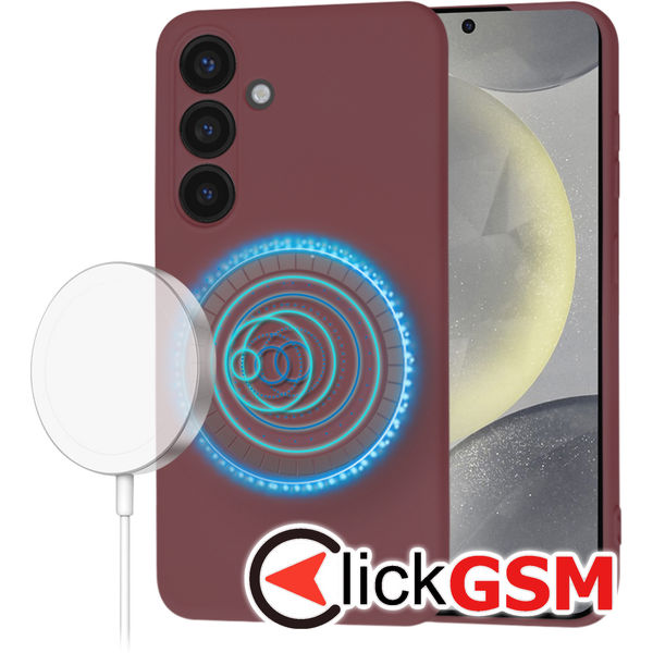 Techsuit - SoftFlex MagSafe - Samsung Galaxy S24 - Plum Red