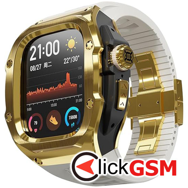 ShellBox - Waterproof IP68 + Watchband - Apple Watch 7 / 8 / 9 (45mm) - Gold