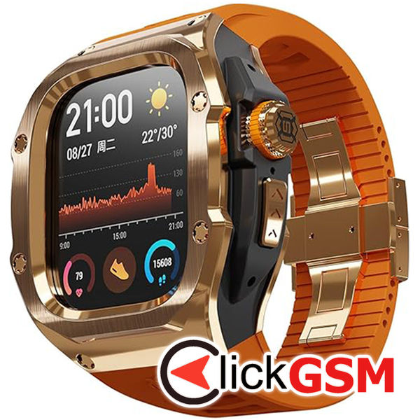 ShellBox - Waterproof IP68 + Watchband - Apple Watch 7 / 8 / 9 (45mm) - Rose Gold