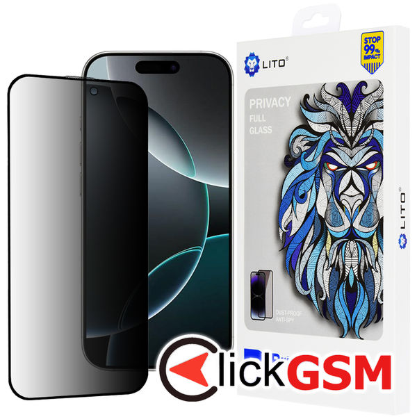 Lito - D+ Pro Privacy - iPhone 16 Pro - Black