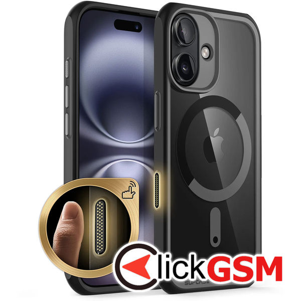 Supcase - Unicorn Beetle Slim Clear MagSafe - iPhone 16 - Black