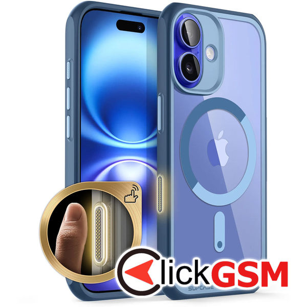 Supcase - Unicorn Beetle Slim Clear MagSafe - iPhone 16 - Azure