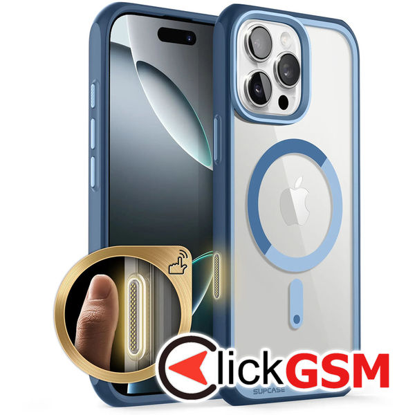 Supcase - Unicorn Beetle Slim Clear MagSafe - iPhone 16 Pro Max - Azure