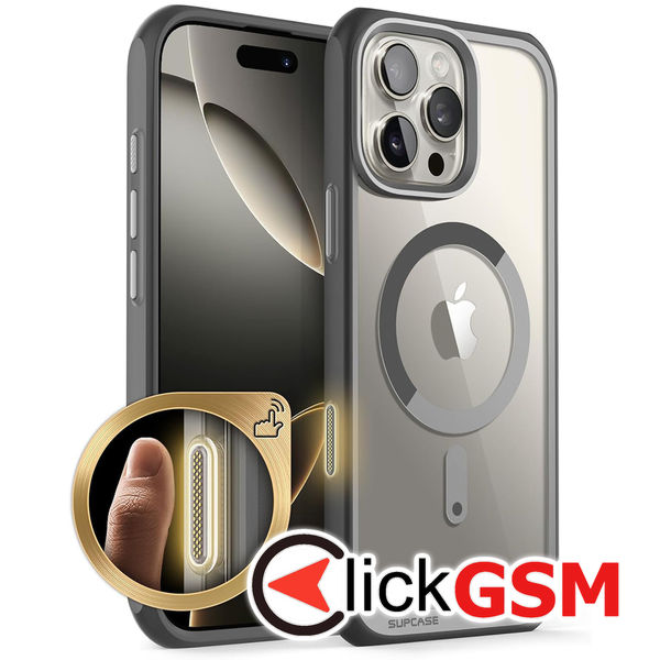 Supcase - Unicorn Beetle Slim Clear MagSafe - iPhone 16 Pro Max - Gray