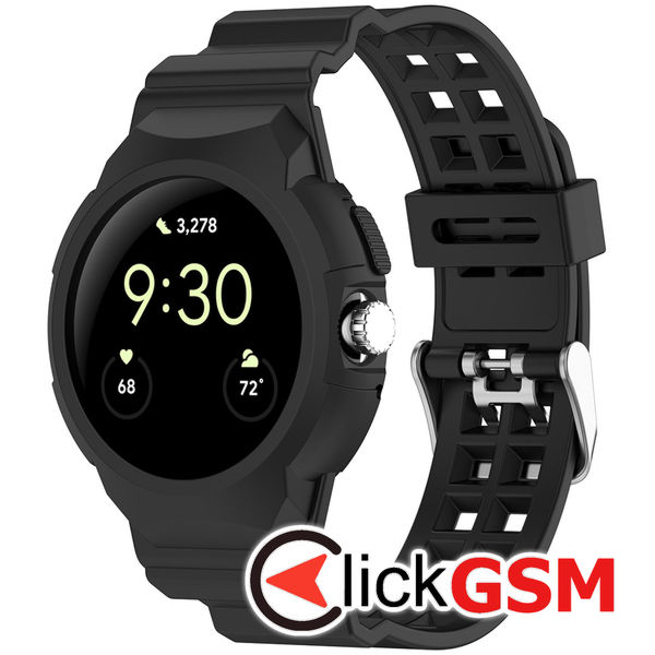 Techsuit - Watchband (W065) - Google Pixel Watch / Watch 2 / Watch 3 41mm - Black