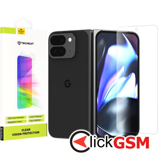 Techsuit - Clear Vision Glass [Outside Screen] - Google Pixel 9 Pro Fold - Transparent