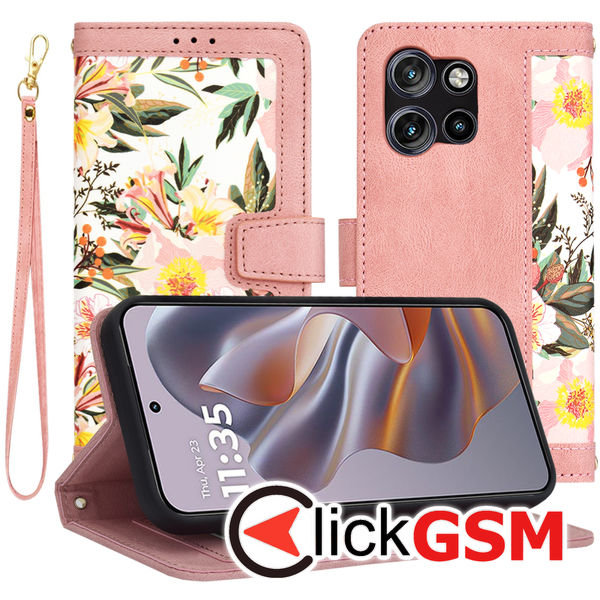 Techsuit - FlipCraft - Motorola Edge 50 Neo / Motorola ThinkPhone 25 - Sweetheart Pink