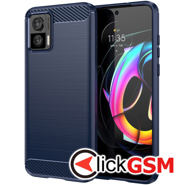 Techsuit - Carbon Silicone - Motorola Edge 50 Neo - Blue