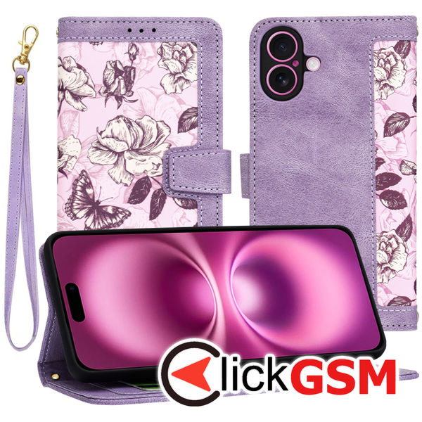 Techsuit - FlipCraft - iPhone 16 Plus - Mysterious Purple