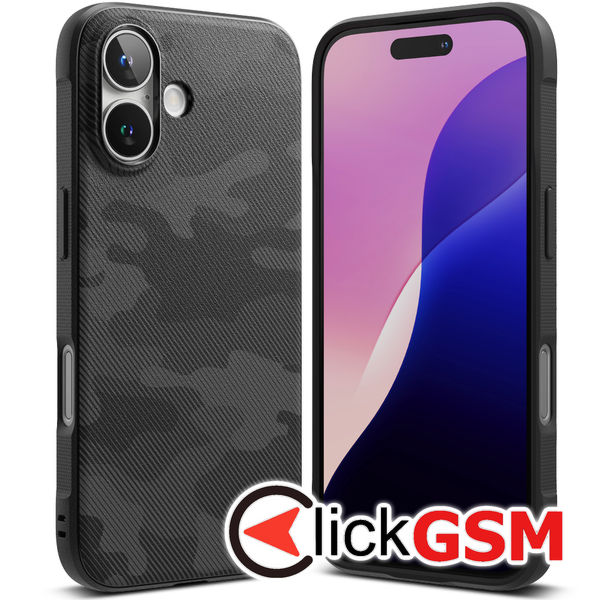 Ringke - Onyx Design - iPhone 16 - Camo Black