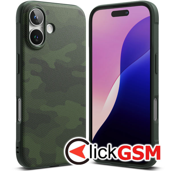 Ringke - Onyx Design - iPhone 16 - Camo Green