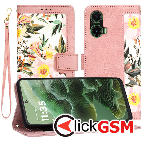 Techsuit - FlipCraft - Motorola Moto G35 - Sweetheart Pink