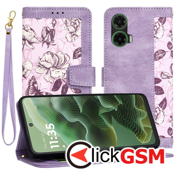 Techsuit - FlipCraft - Motorola Moto G35 - Mysterious Purple