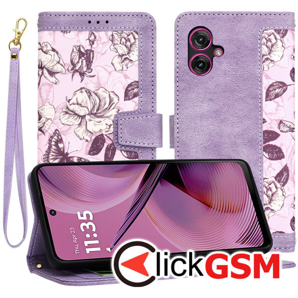 Techsuit - FlipCraft - Motorola Moto G55 - Mysterious Purple