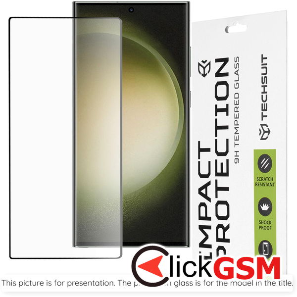 Techsuit - 111D Full Cover / Full Glue Glass - Motorola Moto G55 - Black