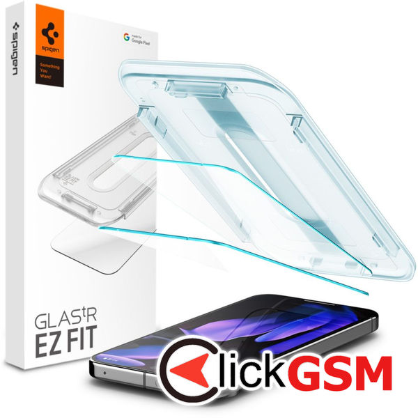 Spigen - Glas.tR EZ-FIT (2 pack) - Google Pixel 9 / 9 Pro - Clear