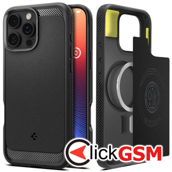 Spigen - Rugged Armor MagSafe- iPhone 16 Pro Max - Matte Black
