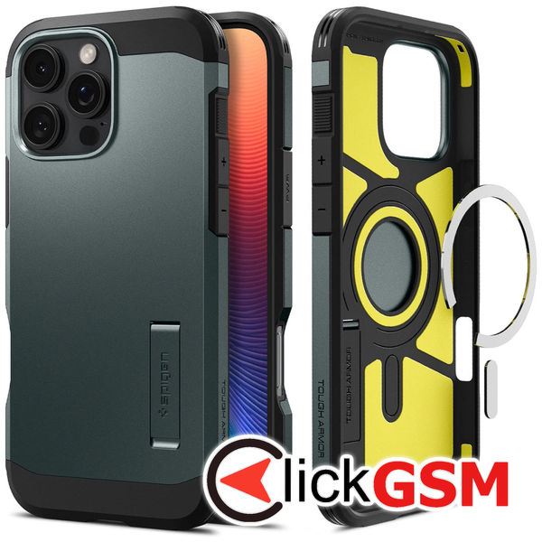 Spigen - Tough Armor MagSafe - iPhone 16 Pro - Abyss Green