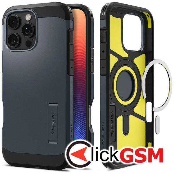 Spigen - Tough Armor MagSafe - iPhone 16 Pro - Metal Slate