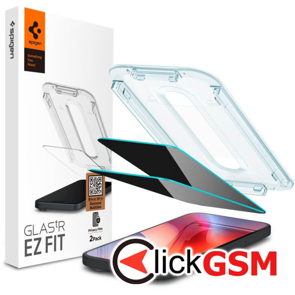 Spigen - Glas.tR EZ-FIT (2 pack) - iPhone 16 Pro - Privacy