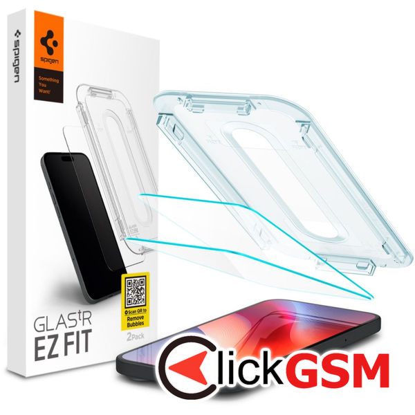 Spigen - Glas.tR EZ-FIT (2 pack) - iPhone 16 Pro Max - Clear