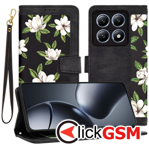 Techsuit - FlipCraft - Xiaomi 14T Pro - Flowers of the Dawn