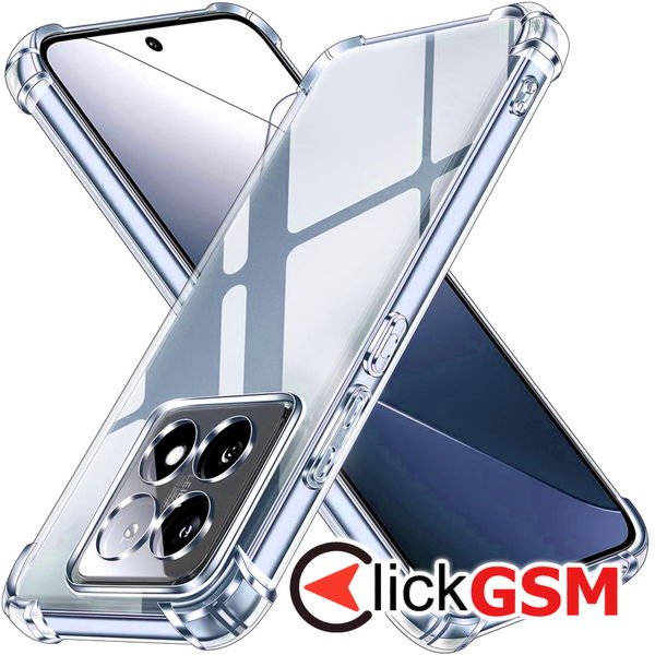 Techsuit - Shockproof Clear Silicone - Xiaomi 14T Pro - Clear
