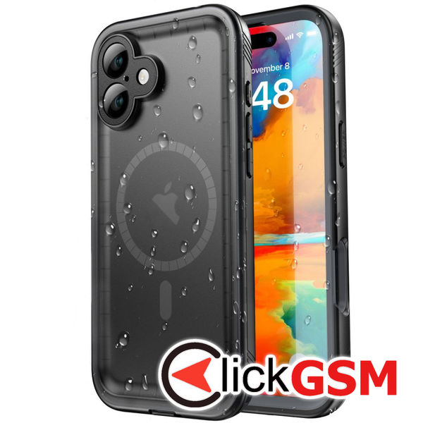 ShellBox - Waterproof IP68 Case - iPhone 16 Plus - Black