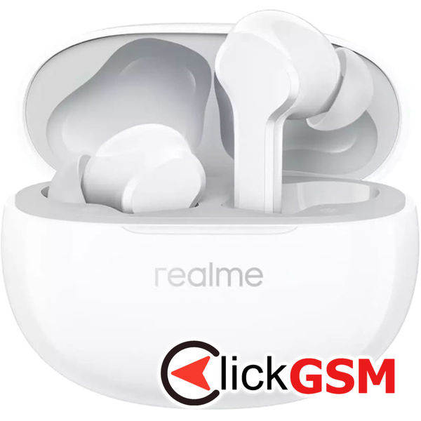Realme - Wireless Earbuds (Buds T110) - Environmental Noise Cancellation, IPX5, Bluetooth 5.4 - White