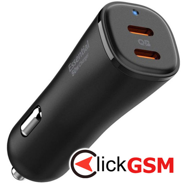 Spigen - Car Charger Arcstation Essential (EV502) - Dual Type-C, Fast Charging, 50W - Black