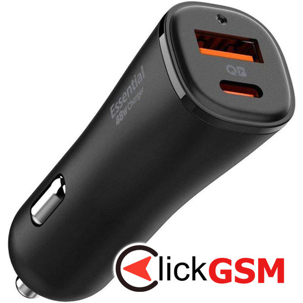 Spigen - Car Charger Arcstation Essential (EV482) - Type-C, USB, Fast Charging, PD30W, USB 18W - Black