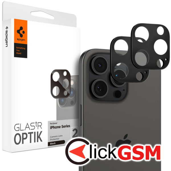 Spigen - Optik.tR Camera Glass (2 pack) - iPhone 14 Pro / Pro Max / 15 Pro / Pro Max / 16 Pro / Pro Max - Black