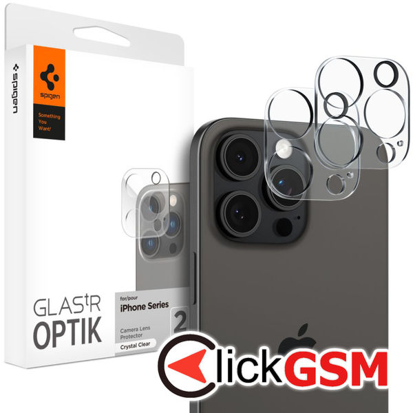 Spigen - Optik.tR Camera Glass (2 pack) - iPhone 14 Pro / Pro Max / 15 Pro / Pro Max / 16 Pro / Pro Max - Clear