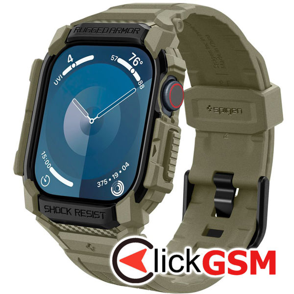 Spigen - Rugged Armor Pro - Apple Watch 10 46mm - Vintage Khaki